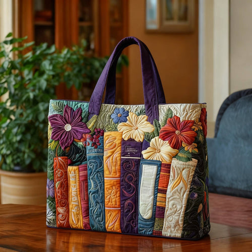Bolsa Tote de Lona con Estampado Floral Digital
