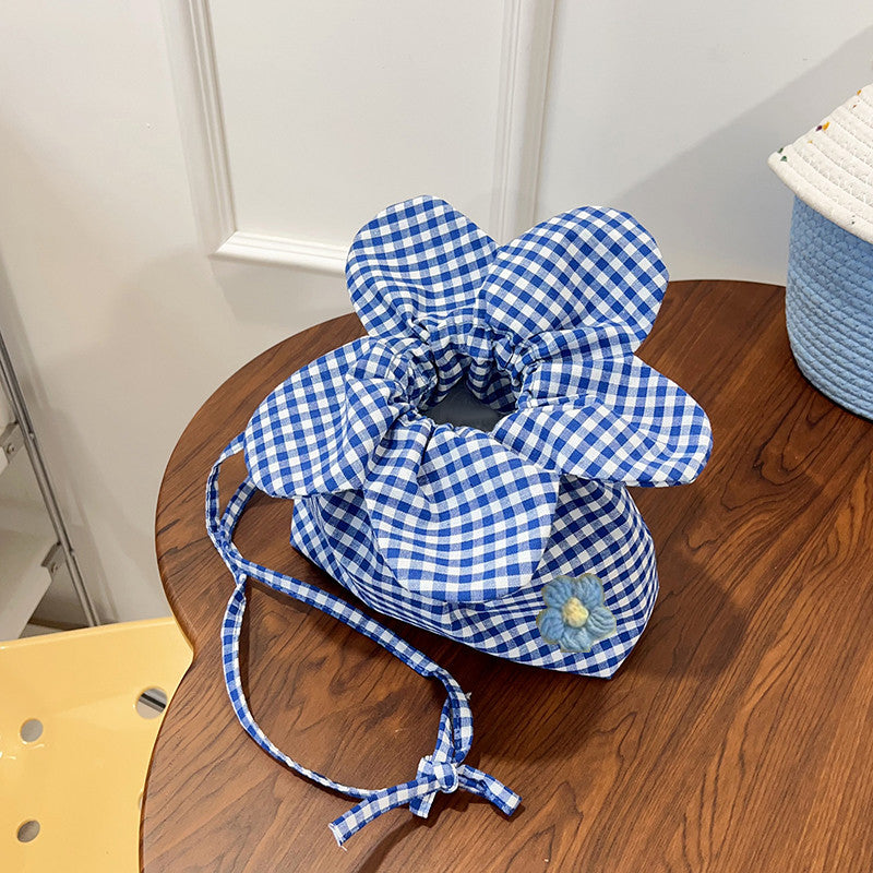 Bolso Cubo Floral con Cordón y Bandolera