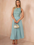 Vestido A-Line Sin Mangas con Estampado Floral