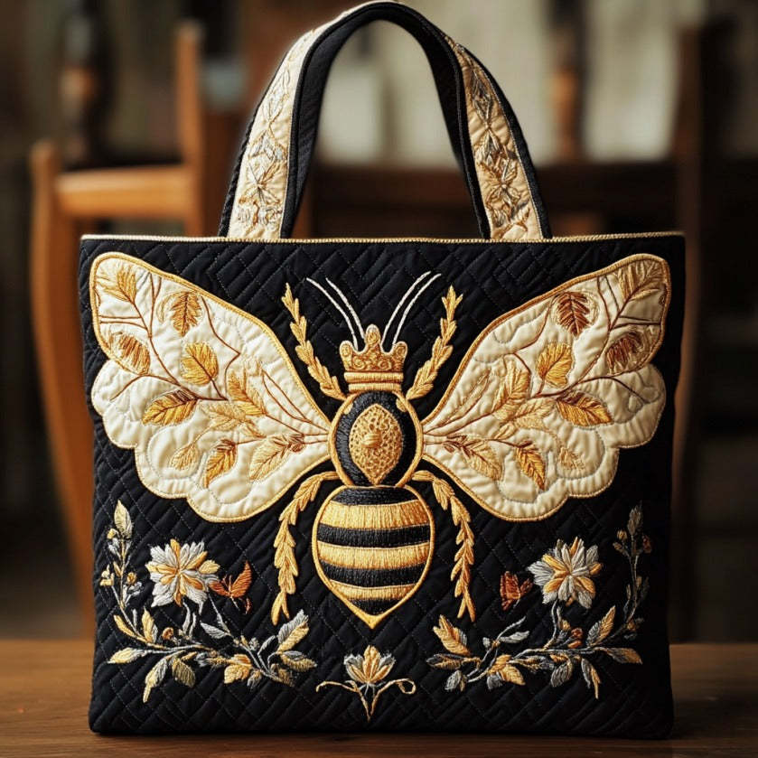 Bolsa Tote de Lona con Estampado Floral Digital