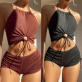 Bikini de Cintura Alta con Tirantes
